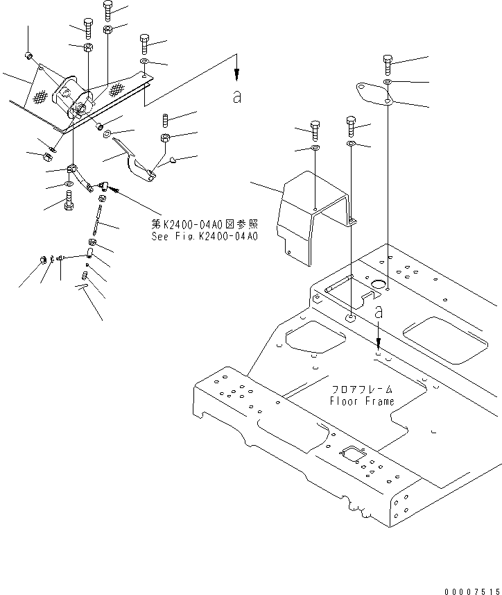 Pipelayers Komatsu / D155C-1 S/N 15686-UP (SA6D140-2 Eng. Installed)(d155c-3c) / DECELERATOR PEDAL (FOR 140 ENGINE)(#31586-)(240450 : K2110-02A1)