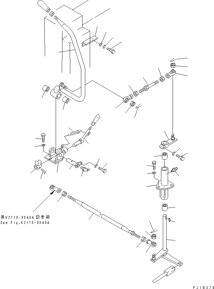 Pipelayers Komatsu / D155C-1 S/N 15686-UP (SA6D140-2 Eng. Installed)(d155c-3c) / BOOM CONTROL LEVER (FOR 140 ENGINE) (FOR C.I.S)(#31586-)(240560 : K2110-11A1)