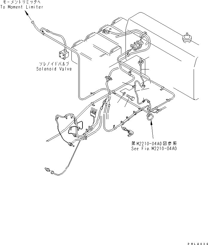 Pipelayers Komatsu / D155C-1 S/N 15686-UP (SA6D140-2 Eng. Installed)(d155c-3c) / HORN SWITCH HARNESS (FOR 140 ENGINE)(#31586-)(240620 : K2110-15A5)