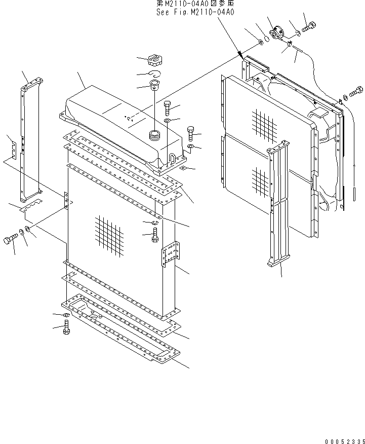 Pipelayers Komatsu / D155C-1 S/N 15686-UP (SA6D140-2 Eng. Installed)(d155c-3c) / RADIATOR (FOR 140 ENGINE) (WITH GRID)(#31592-)(270020 : M2110-01A4)
