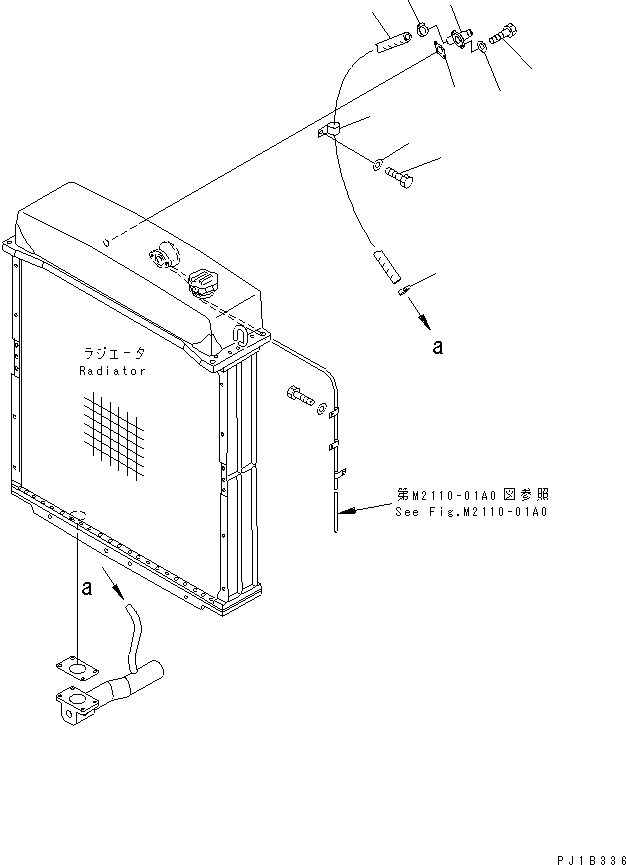 Pipelayers Komatsu / D155C-1 S/N 15686-UP (SA6D140-2 Eng. Installed)(d155c-3c) / RADIATOR PIPING(#31574-31591)(270050 : M2110-03A0)