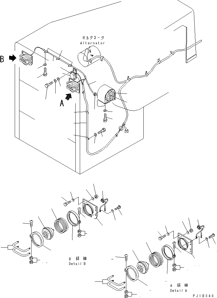 Pipelayers Komatsu / D155C-1 S/N 15686-UP (SA6D140-2 Eng. Installed)(d155c-3c) / HEAD AND SIDE LAMP(#15686-31591)(270130 : M2110-06A0)