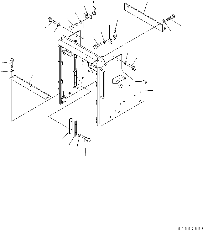 Pipelayers Komatsu / D155C-1 S/N 15686-UP (SA6D140-2 Eng. Installed)(d155c-3c) / RADIATOR GUARD (FOR 140 ENGINE)(#31592-)(270140 : M2110-06A5)