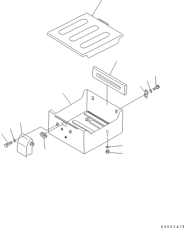 Pipelayers Komatsu / D155C-1 S/N 15686-UP (SA6D140-2 Eng. Installed)(d155c-3c) / BATTERY COVER (FOR 140 ENGINE)(#31586-)(270320 : M2210-03A6)