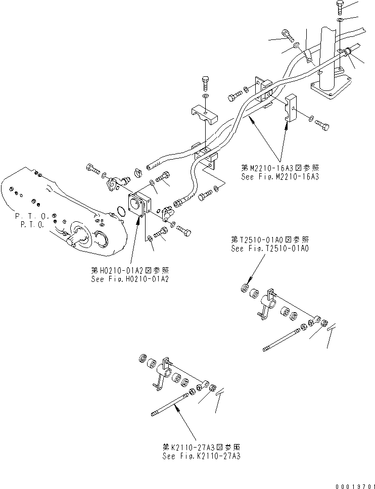 Pipelayers Komatsu / D155C-1 S/N 15686-UP (SA6D140-2 Eng. Installed)(d155c-3c) / CILP GROUP (FOR TOWING WINCH)(#31586-)(270490 : M2210-17A3)