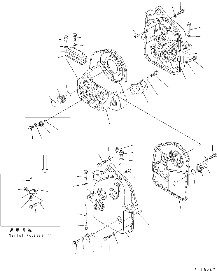 Pipelayers Komatsu / D155C-1 S/N 15686-UP (SA6D140-2 Eng. Installed)(d155c-3c) / WINCH (1/9)(330220 : T2240-01A0)