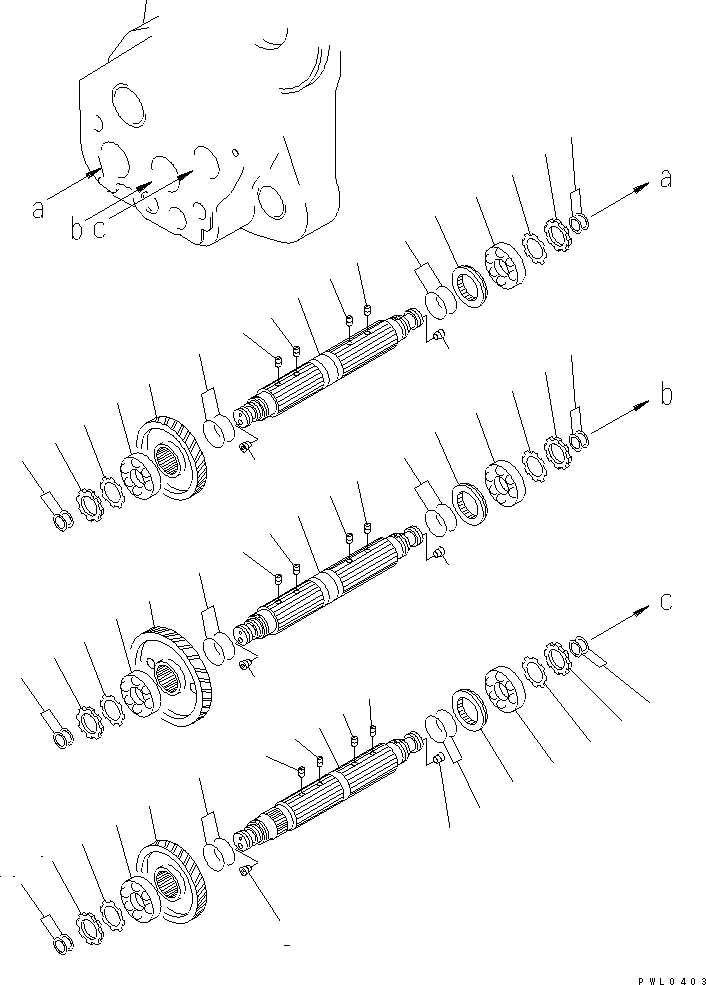 Pipelayers Komatsu / D155C-1 S/N 15686-UP (SA6D140-2 Eng. Installed)(d155c-3c) / WINCH (3/9)(330240 : T2240-03A0)