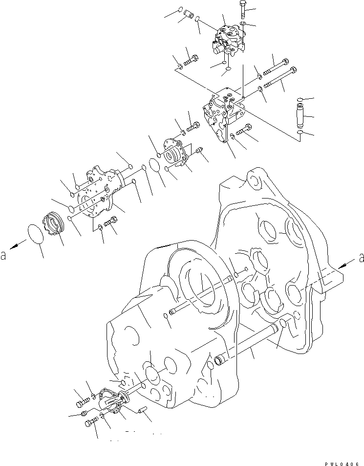 Pipelayers Komatsu / D155C-1 S/N 15686-UP (SA6D140-2 Eng. Installed)(d155c-3c) / WINCH (6/9)(330270 : T2240-06A0)