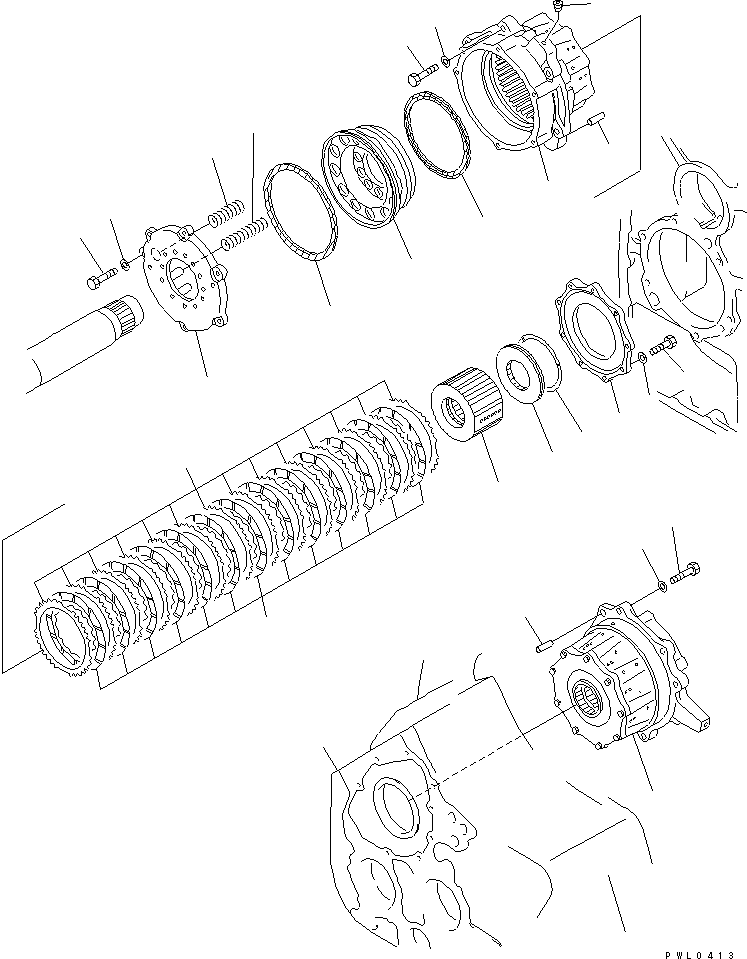 Pipelayers Komatsu / D155C-1 S/N 15686-UP (SA6D140-2 Eng. Installed)(d155c-3c) / WINCH BRAKE(330340 : T2240-13A0)