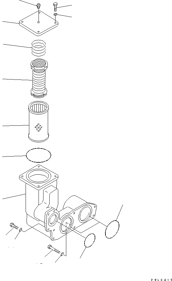Pipelayers Komatsu / D155C-1 S/N 15686-UP (SA6D140-2 Eng. Installed)(d155c-3c) / WINCH STRAINER(330360 : T2240-15A0)
