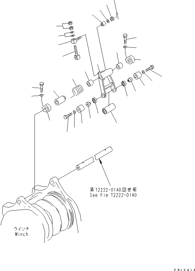 Pipelayers Komatsu / D155C-1 S/N 15686-UP (SA6D140-2 Eng. Installed)(d155c-3c) / DRUM ROLLER(#31416-)(330400 : T2242-01A0)