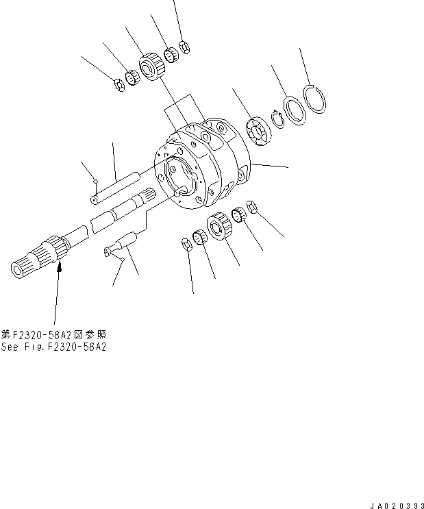 Pipelayers Komatsu / D155C-1 S/N 15686-UP (SA6D140-2 Eng. Installed (-50cent. Spec.))(d155c-4c) / TRANSMISSION CARRIER (-50 SPEC) (1/3)(#31593-)(150140 : F2320-53A2)