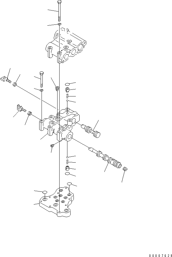 Pipelayers Komatsu / D155C-1 S/N 15686-UP (SA6D140-2 Eng. Installed (-50cent. Spec.))(d155c-4c) / CONTROL VALVE (LOWER) (-50 SPEC)(#31593-)(150200 : F2320-59A2)