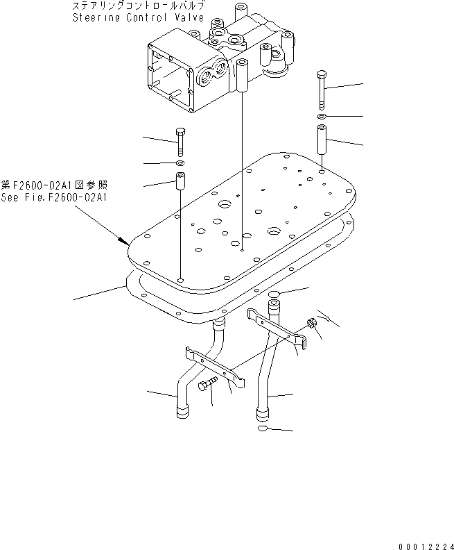 Pipelayers Komatsu / D155C-1 S/N 15686-UP (SA6D140-2 Eng. Installed (-50cent. Spec.))(d155c-4c) / STEERING CONTROL VALVE RELATED PARTS (FOR 140 ENGINE)(#31593-)(150330 : F2600-03A1)