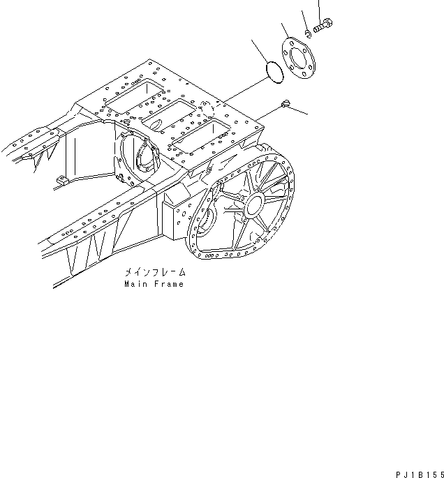Pipelayers Komatsu / D155C-1 S/N 15686-UP (SA6D140-2 Eng. Installed (-50cent. Spec.))(d155c-4c) / STEERING CASE REAR COVER (FOR 140 ENGINE)(#31593-)(210020 : J2111-01A1)
