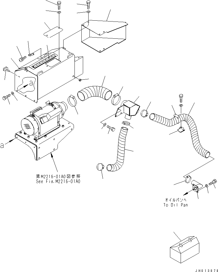 Pipelayers Komatsu / D155C-1 S/N 15686-UP (SA6D140-2 Eng. Installed (-50cent. Spec.))(d155c-4c) / ROCKET HEATER FUEL PIPING (FOR 140 ENGINE)(#31749-)(270360 : M2216-02A0A)