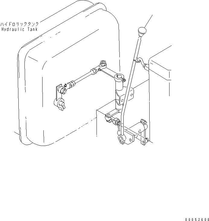 Pipelayers Komatsu / D155C-1 S/N 15686-UP (SA6D140-2 Eng. Installed (-50cent. Spec.))(d155c-4c) / COUNTER WEIGHT CONTROL LEVER KNOB(#31586-)(330040 : T2212-01A0)