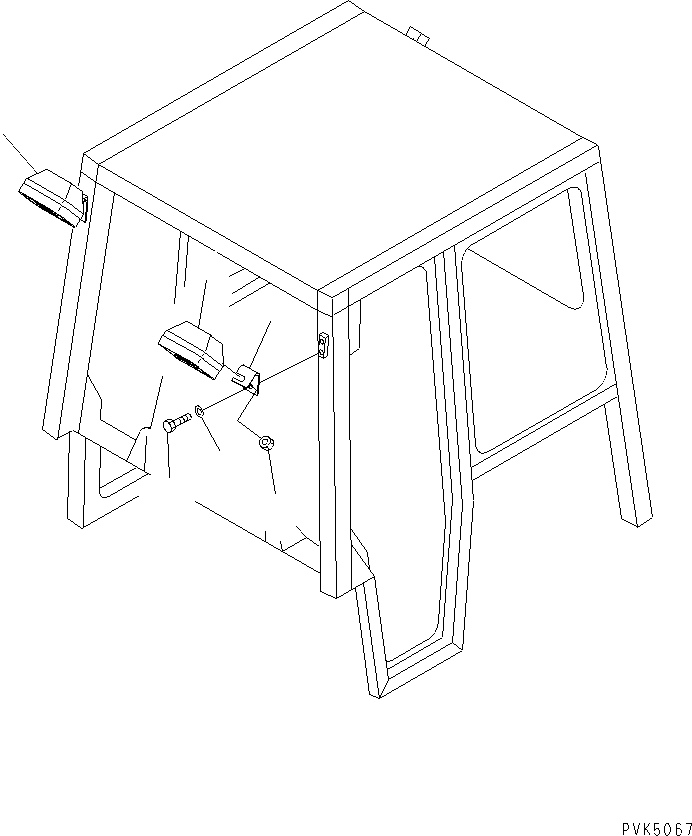 Bulldozers Komatsu / D20A-7-M S/N 78604-UP(d20a-7-r) / CAB LAMP(120120 : E0310-01A0)