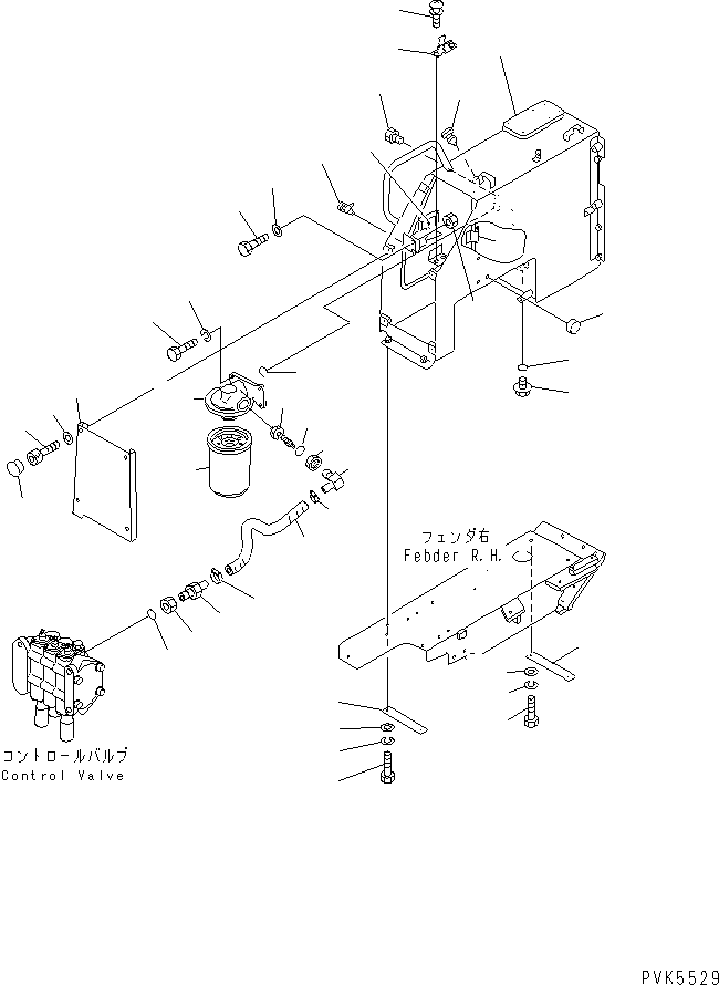 Bulldozers Komatsu / D20A-7-M S/N 78604-UP(d20a-7-r) / HYDRAULIC TANK (FOR 3-POINT HITCH AND BACK-UP ALARM)(#78604-80198)(180030 : H0110-01A1)