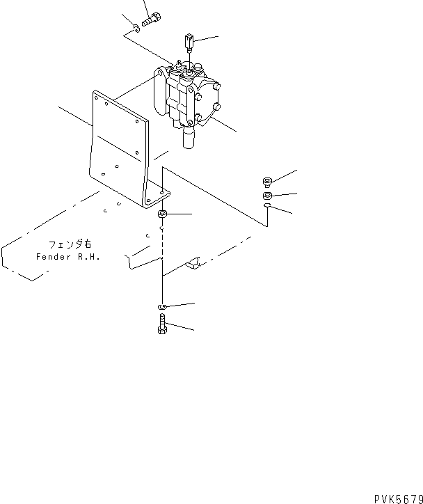 Bulldozers Komatsu / D20A-7-M S/N 78604-UP(d20a-7-r) / MAIN VALVE (MOUNT) (FOR POWER ANGLE POWER TILT DOZER) (FOR SINGLE LEVER)(#78604-80198)(180110 : H0120-01A0)