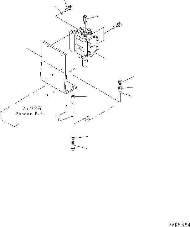 Bulldozers Komatsu / D20A-7-M S/N 78604-UP(d20a-7-r) / MAIN VALVE (MOUNT) (FOR ANGLE DOZER) (FOR BACK HOE)(180220 : H0120-01A8)