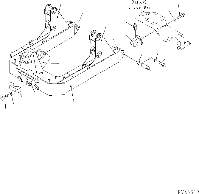 Bulldozers Komatsu / D20A-7-M S/N 78604-UP(d20a-7-r) / DOZER FRAME (FOR PAT)(330010 : T2110-01A5)