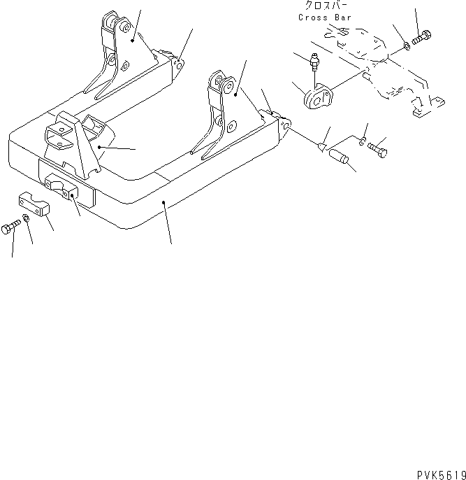 Bulldozers Komatsu / D20A-7-M S/N 78604-UP(d20a-7-r) / DOZER FRAME (ROBAN SEISEI SPEC.) (WITH LIFT GAUGE) (FOR PAT) (D20)(330030 : T2110-01A8)