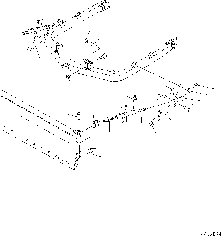 Bulldozers Komatsu / D20A-7-M S/N 78604-UP(d20a-7-r) / ARM AND BRACE (FOR ANGLE DOZER)(330050 : T2115-01A2)