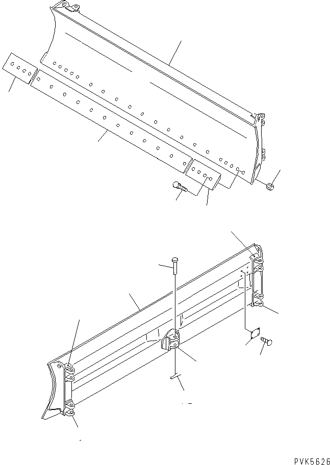 Bulldozers Komatsu / D20A-7-M S/N 78604-UP(d20a-7-r) / BLADE (FOR ANGLE DOZER)(330080 : T2120-01A8)