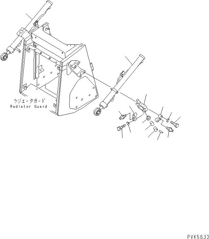 Bulldozers Komatsu / D20A-7-M S/N 78604-UP(d20a-7-r) / BLADE LIFT CYLINER (FOR ANGLE DOZER)(330130 : T2140-01A1)