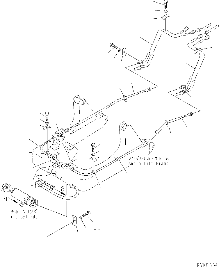 Bulldozers Komatsu / D20A-7-M S/N 78604-UP(d20a-7-r) / DOZER OIL LINE (TILT CYLINDER LINE) (FOR PAT) (ROBAN SEISEI SPEC.) (WITH LIFT GAUGE)(#78604-80198)(330220 : T2160-02A7)
