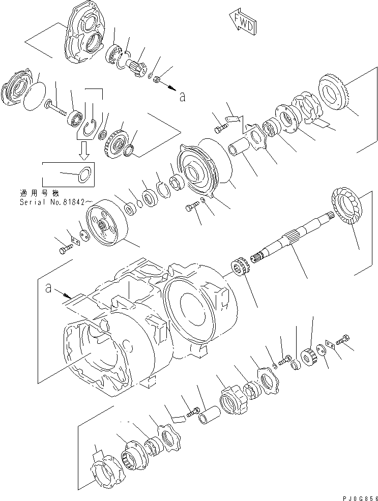 Bulldozers Komatsu / D20A-7-M S/N 78604-UP(d20a-7-r) / TOWING WINCH (BRAKE DRUM AND BEVEL GEAR)(330330 : T2510-02A0)