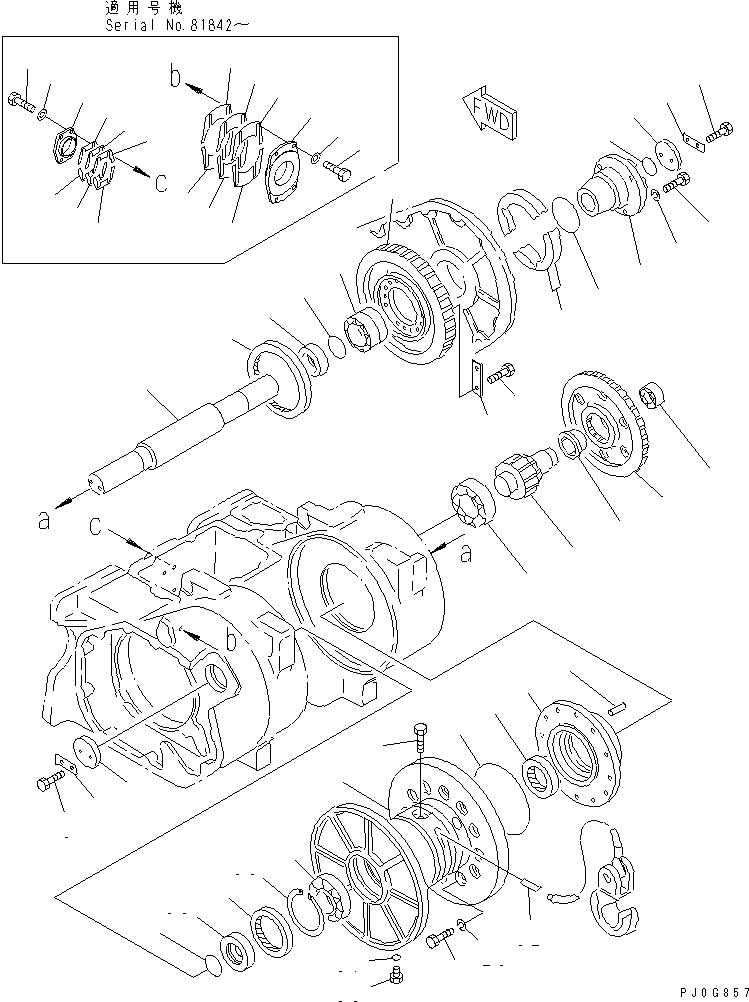 Bulldozers Komatsu / D20A-7-M S/N 78604-UP(d20a-7-r) / TOWING WINCH (WIRE DRUM AND GEAR)(330340 : T2510-03A0)