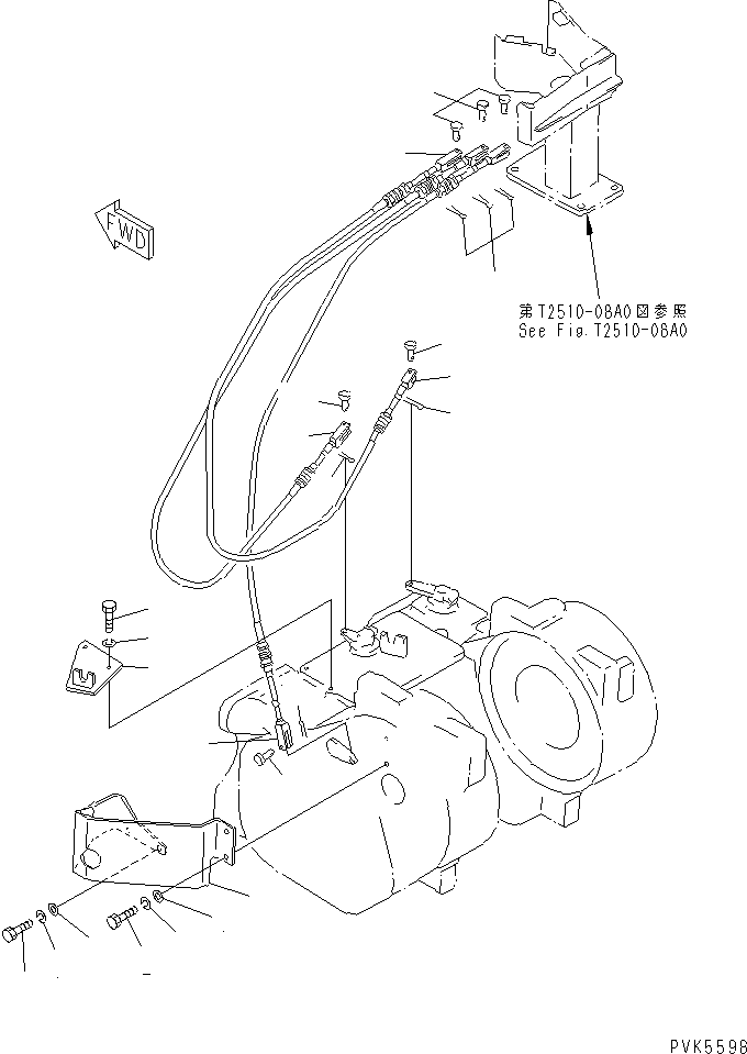 Bulldozers Komatsu / D20A-7-M S/N 78604-UP(d20a-7-r) / TOWING WINCH (ACCESSORIES PARTS)(330380 : T2510-07A0)