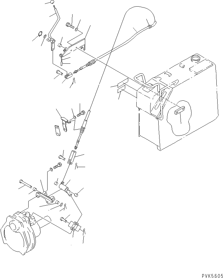 Bulldozers Komatsu / D20A-7-M S/N 78604-UP(d20a-7-r) / REAR P.T.O. (CONTROL)(330470 : T2630-03A0)