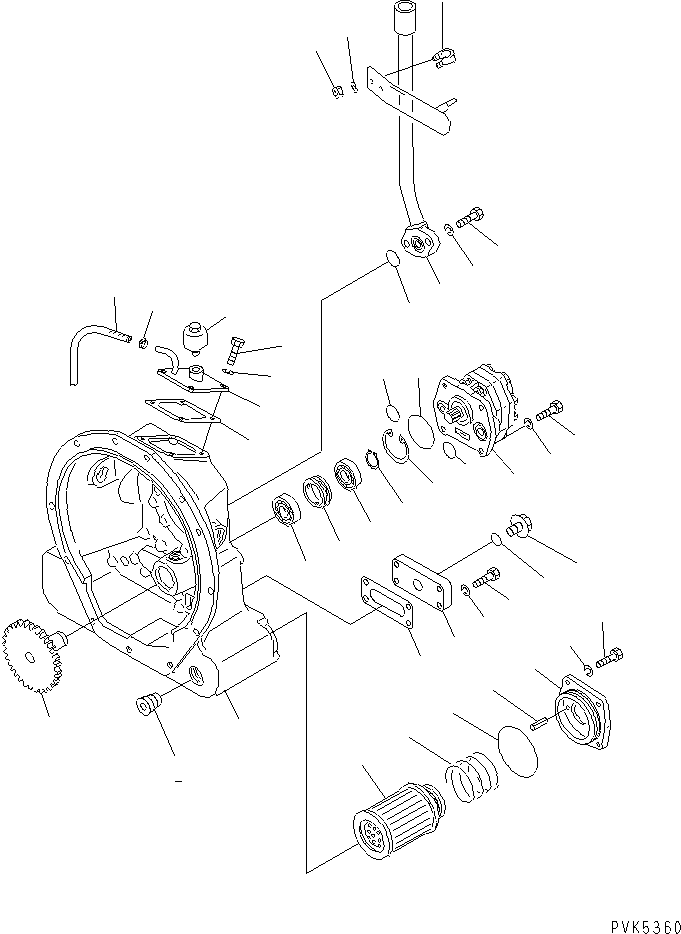 Komatsu parts book diagram for D20PLL-8 S/N 63001-UP: MAIN CLUTCH CASE
