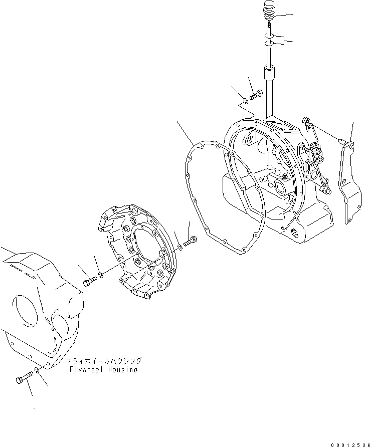 Komatsu parts book diagram for D20PLL-8 S/N 63001-UP: MAIN CLUTCH SUPPORT