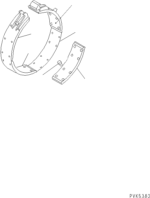 Komatsu parts book diagram for D20PLL-8 S/N 63001-UP: STEERING BRAKE (FOR MONO LEVER STEERING)