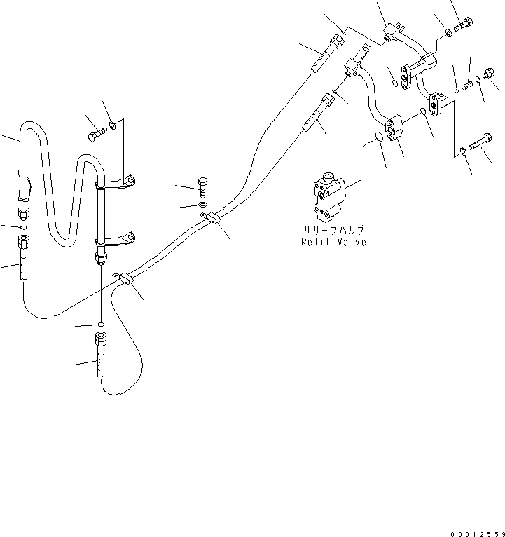 Komatsu parts book diagram for D20PLL-8 S/N 63001-UP: MAIN CLUTCH OIL LINE