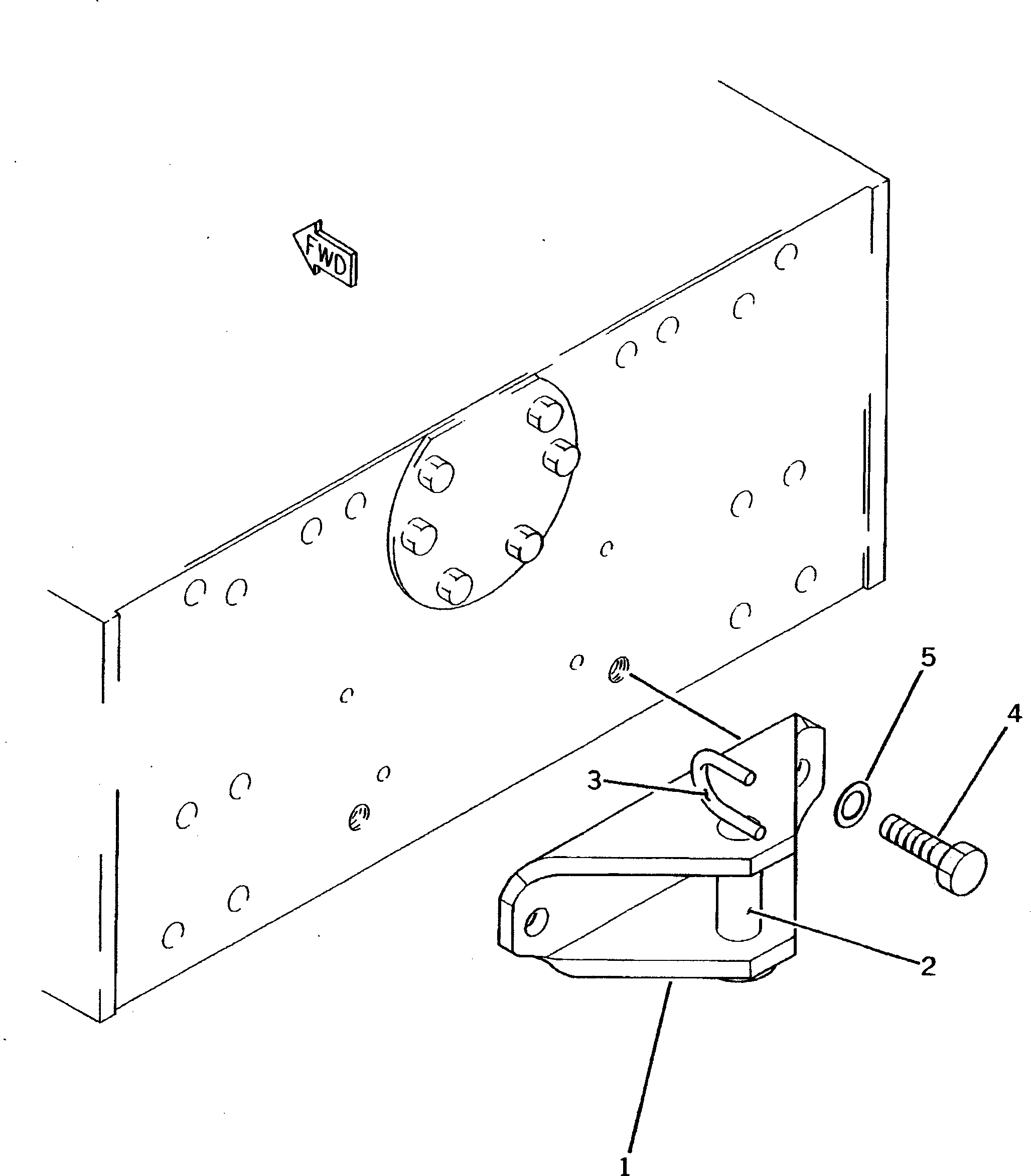 Komatsu parts book diagram for D20QG-6 S/N 60001-UP: HITCH