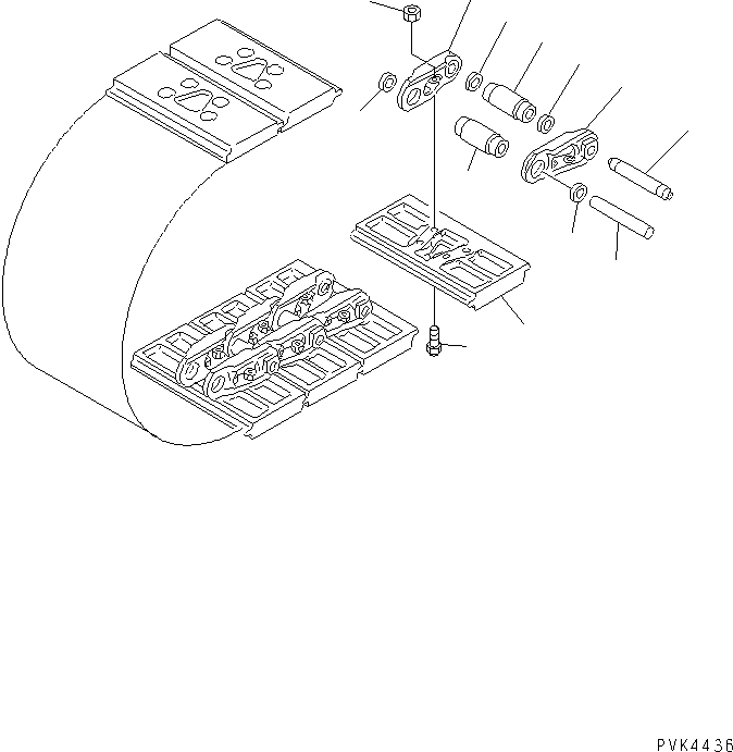 Bulldozers Komatsu / D20S-7-M S/N 61132-UP(d20s-7-r) / TRACK SHOE (MASTER PIN TYPE) (FLAT TYPE) (300MM WIDE)(#61001-)(300160 : R0500-01A8)