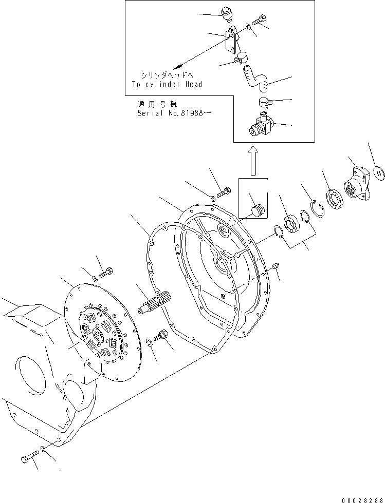 Komatsu parts book diagram for D21A-7T S/N 78604-UP (Trimming Dozer (m/c)): DAMPER STD