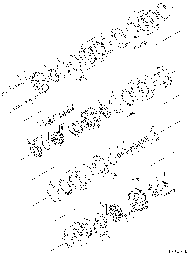Komatsu parts book diagram for D21A-7T S/N 78604-UP (Trimming Dozer (m/c)): TRANSMISSION (F3-R3) (1ST HOUSING)(#80266-)
