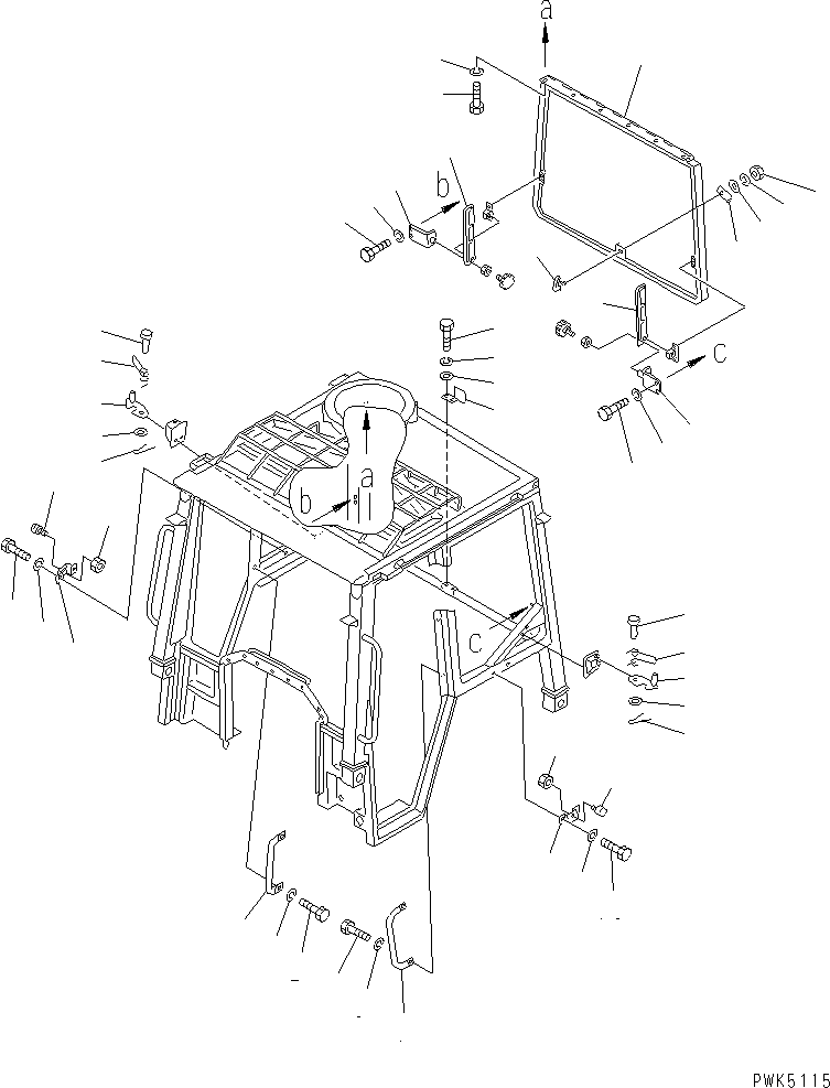 Komatsu parts book diagram for D21A-7T S/N 78604-UP (Trimming Dozer (m/c)): STEEL CAB (DOOR OPEN LOCK AND REAR WINDOW) (FOR RUSSIAN)