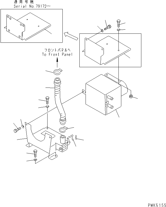Komatsu parts book diagram for D21A-7T S/N 78604-UP (Trimming Dozer (m/c)): CAR HEATER (HEATER) (FOR RUSSIAN)