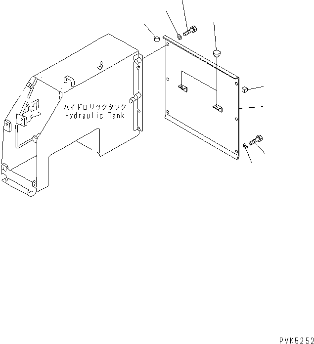 Komatsu parts book diagram for D21A-7T S/N 78604-UP (Trimming Dozer (m/c)): REAR COVER (FOR RUSSIAN)