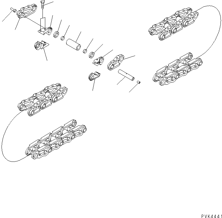 Bulldozers Komatsu / D21A-7T S/N 78604-UP (Trimming Dozer (m/c))(d21a-70c) / TRACK LINK (LUBRICATE TYPE) (SUPPLY ONLY)(420040 : Y0322-01A0)