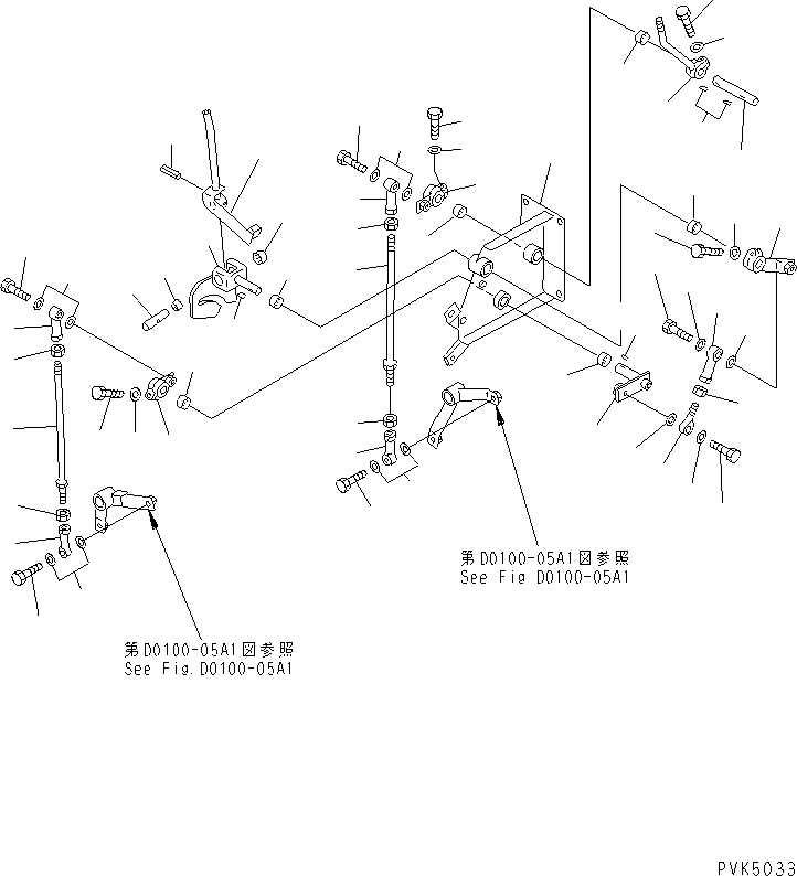 Bulldozers Komatsu / D21A-7T-M S/N 78604-UP(d21a-70r) / TRANSMISSION CONTROL LEVER (1/2) (D21)(#78604-80265)(090060 : D0100-03A1)