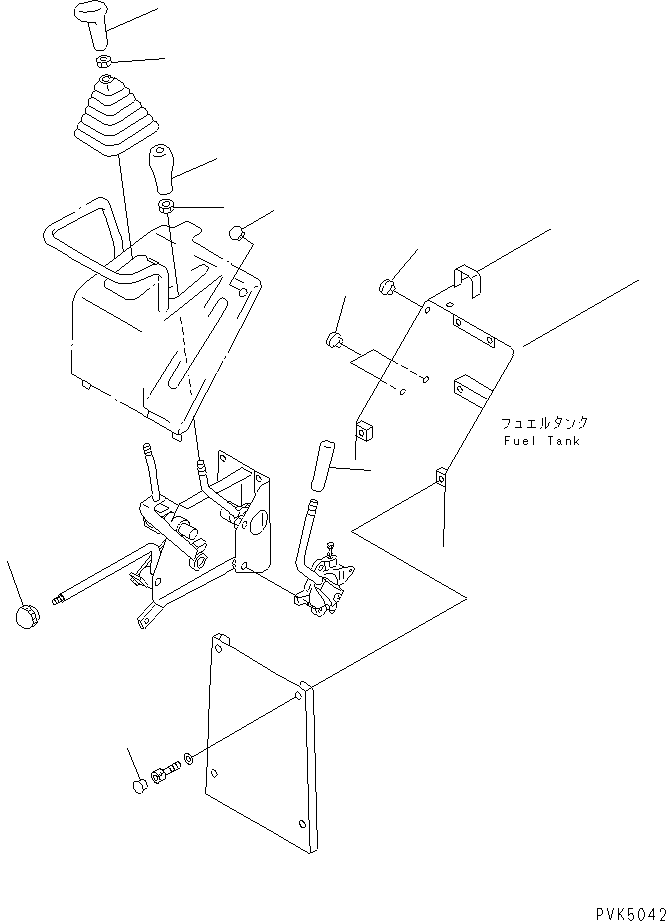Bulldozers Komatsu / D21A-7T-M S/N 78604-UP(d21a-70r) / CONTROL KNOB (D21)(#78604-80265)(090150 : D0100-06A1)