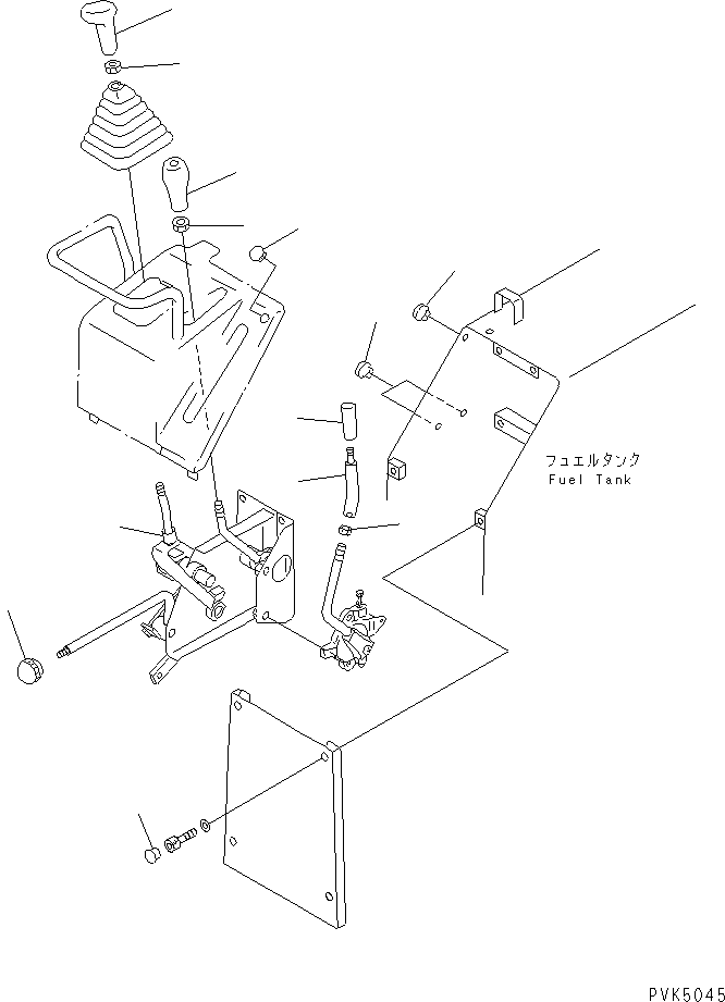 Bulldozers Komatsu / D21A-7T-M S/N 78604-UP(d21a-70r) / CONTROL KNOB (D21) (FOR ROPS CAB)(#78604-80265)(090160 : D0100-06A3)